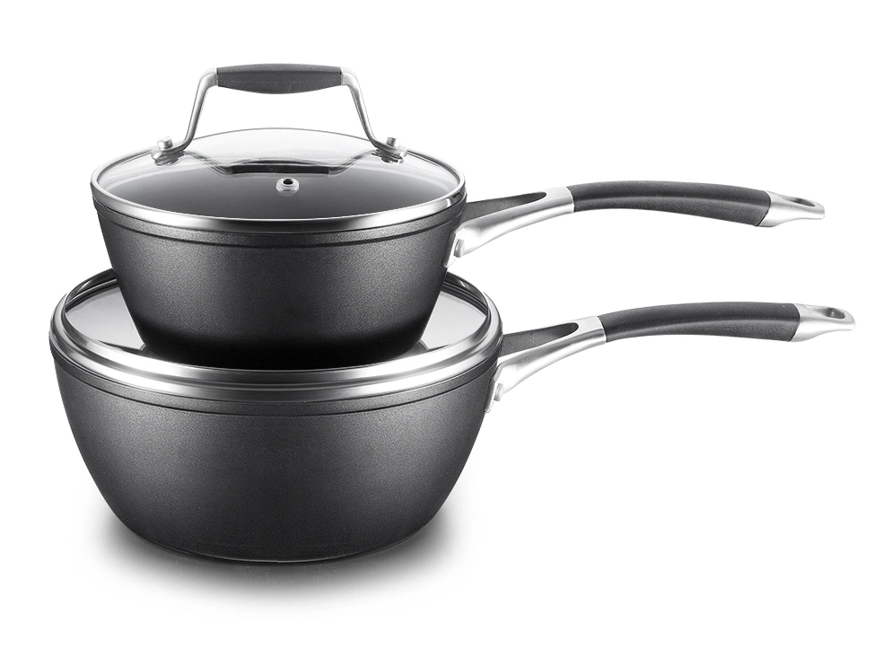 2 Layers Non-Stick Coating Forged Alu Saucepan with Lid 10% off