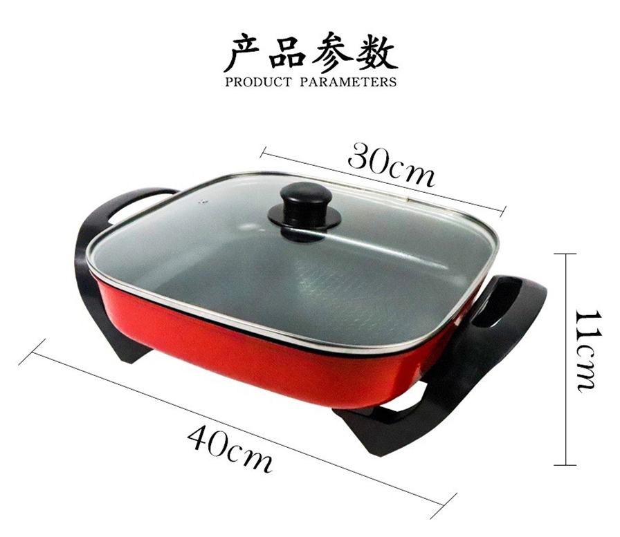 Multifunction Electric Non Stick Multi Frying Pan Multi Function Electric Fry Pan Multifunctional Frying Pan Square Hot Pan Electric Heating Pan Electric Pans