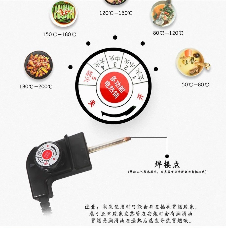 Multifunction Electric Non Stick Multi Frying Pan Multi Function Electric Fry Pan Multifunctional Frying Pan Square Hot Pan Electric Heating Pan Electric Pans