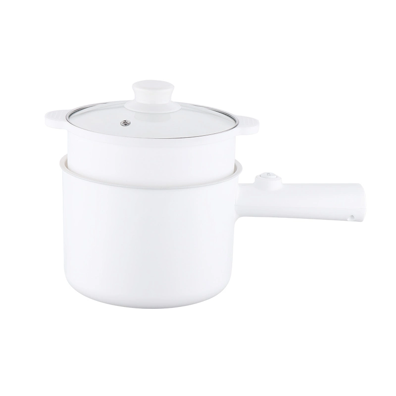 Small Electric Pot, Long Handle, Multifunctional 18cm Diameter Electric Hot Pot, 1.5L New Electric Frying Pan