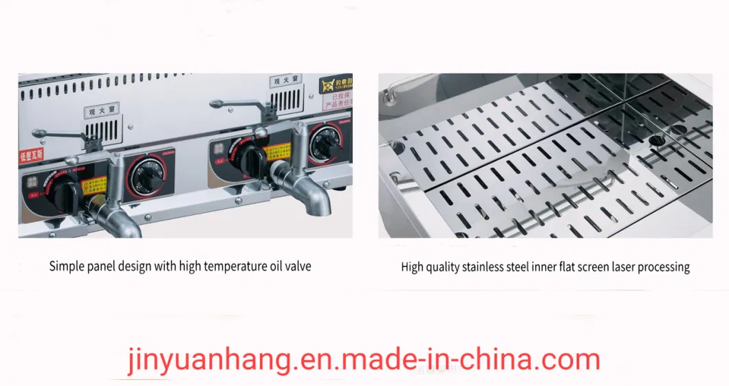 French Fries Fried Chicken Kitchen Equipment Machine Commercial Double-Pot Desktop Gas Deep Fryer Bdh-12lw