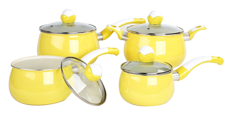 Wholesale Ceramic Nonstick Pots and Sauce Pan with Glass Lid