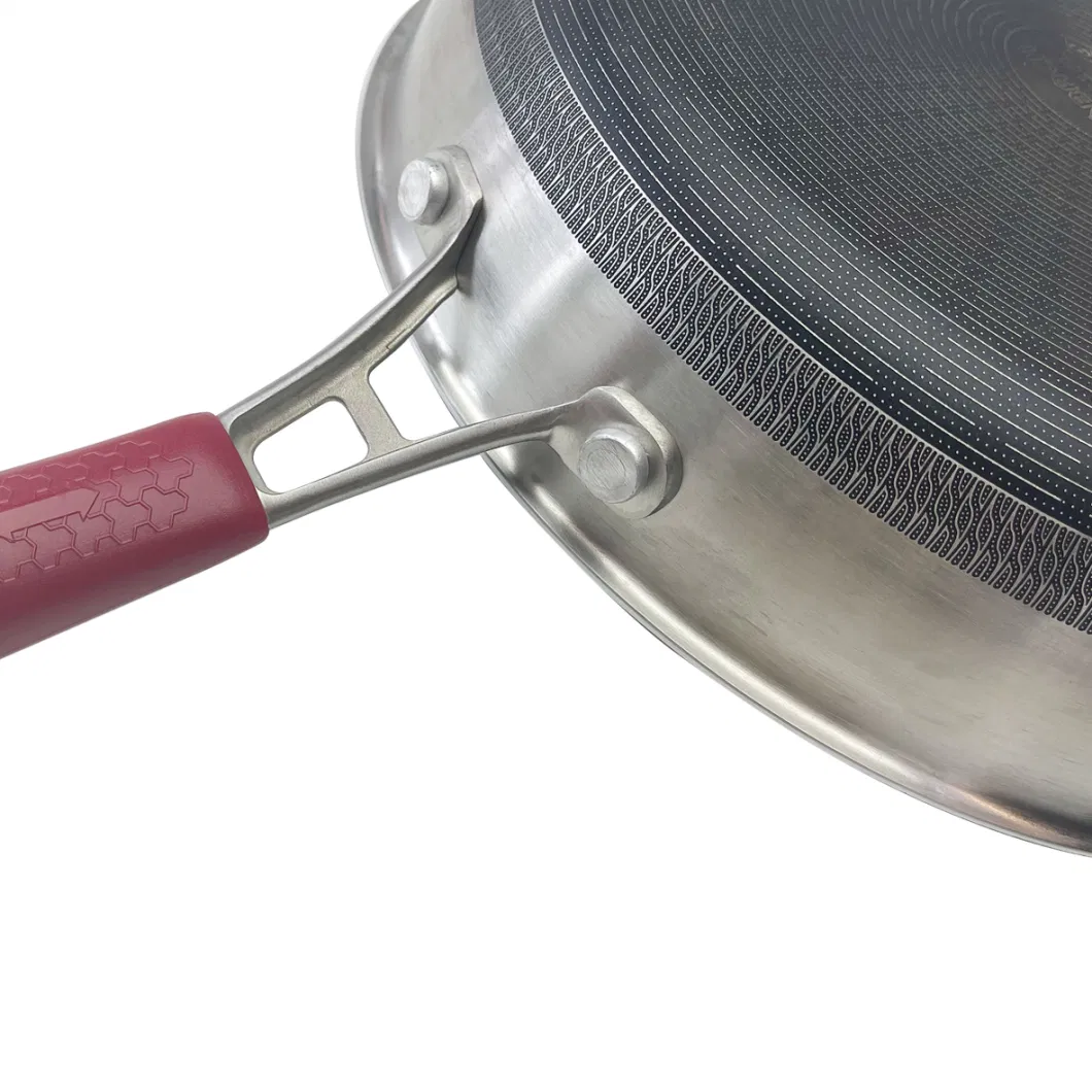 Stainless Steel Cookware Kitchen Appliance Factory Wholesale Frying Pan with Lid