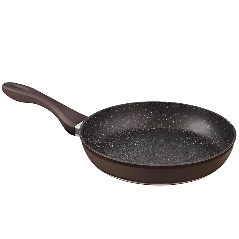 Granite Non Stick Frypan Aluminum Induction Non-Stick Grill Kitchen Handle Nonstick Frying Pan with Glass Lid