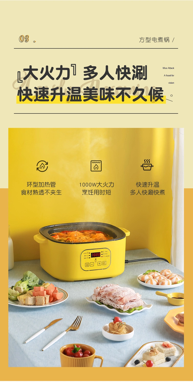 Xbc-30 Square Double Mechanical Single-Layer Electric Cooking Pot, Electric Steamer, Electric Frying Pan