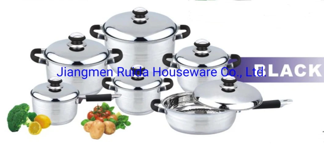 Nonstick Casserole Frying Pan 12PCS Stainless Steel Cookware