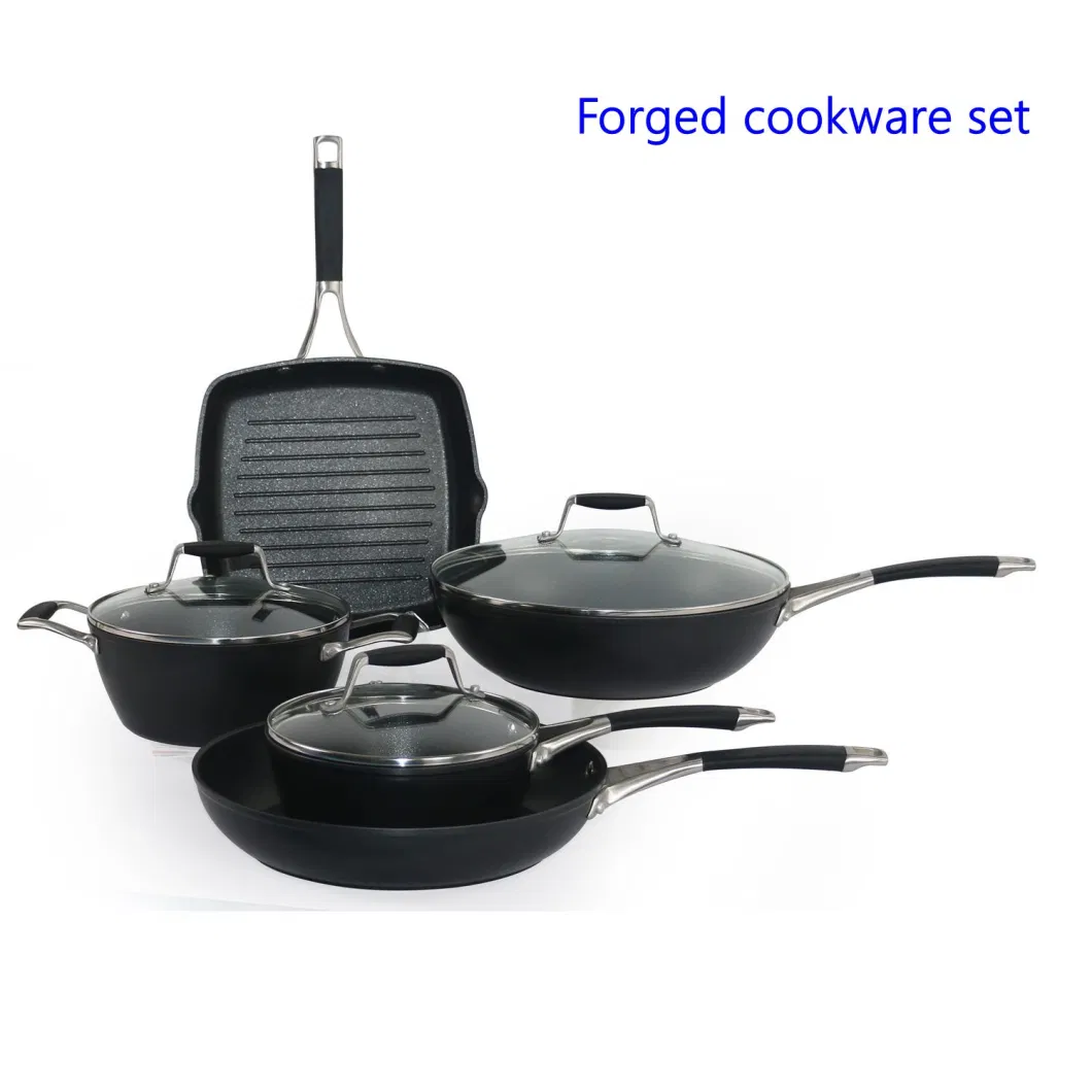 2 Layers Non-Stick Coating Forged Alu Saucepan with Lid 10% off