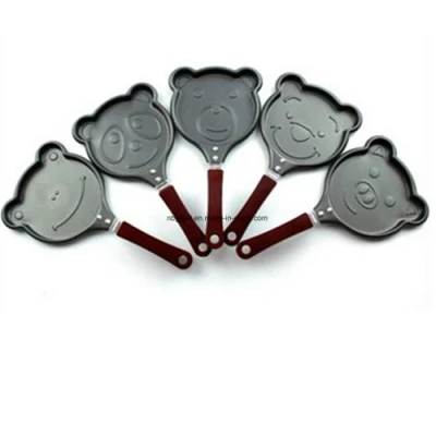 Carino Pan per frittura a uovo Mini modello Pig con coperchio