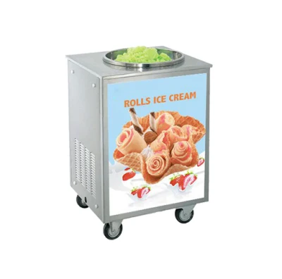 Macchina per teglie gelatiera per gelato Misting Malese Cold Stone Piano d&prime;esame a singola panoramica
