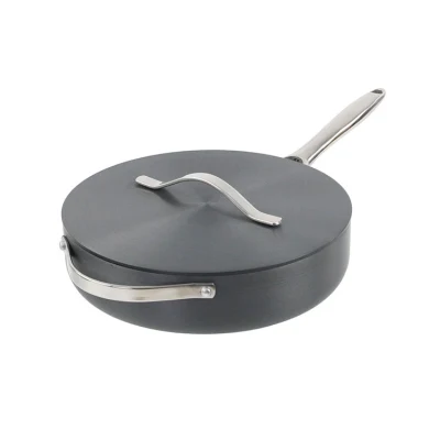 Set di utensili da cucina antiaderente in ceramica per teglie non aderenti Padelle con coperchio in alluminio fuso