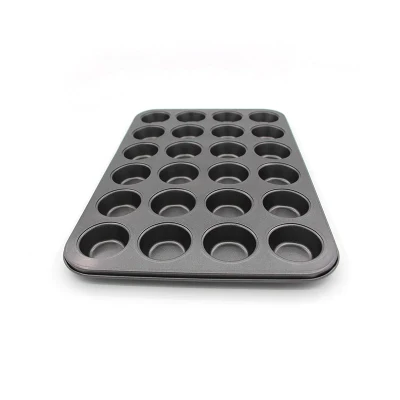 24 tazze in acciaio inox senza avambraccio mini coppe tonde Muffin Teglia da forno