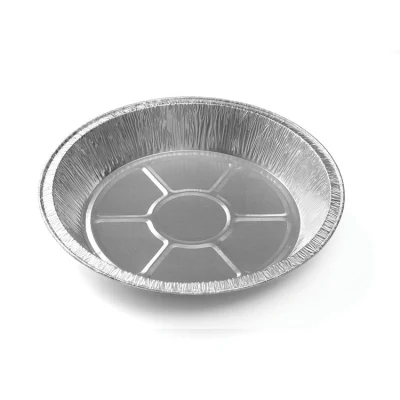Vassoi per contenitori di alimenti, piccolo, rotondo, in alluminio, bicchiere monouso molto Ampia cottura da 40 ml con teglia rettangolare a 4 padelle in alluminio serie