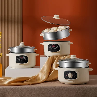 Factory Direct Double-Layer Electric Hot Pot in acciaio inox Steamer Dormitorio Vaporiera elettrica Home piccolo POT