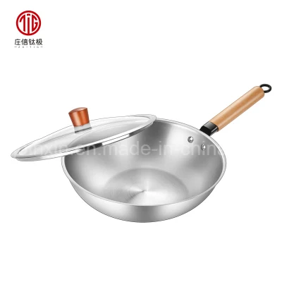 No Heavy Metal HARM antiaderente in acciaio al titanio Wok Pot