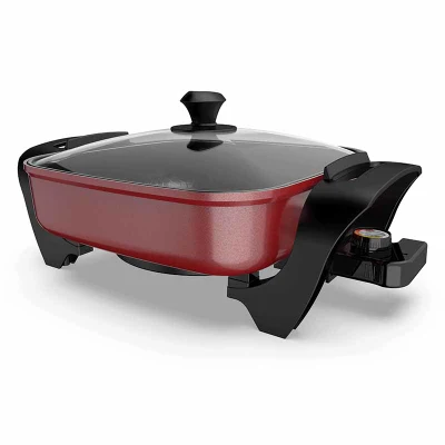 Elettrodomestici da cucina da 1400 W Massive Power Square Bottom Multi Wok Electric Tegame per cucinare