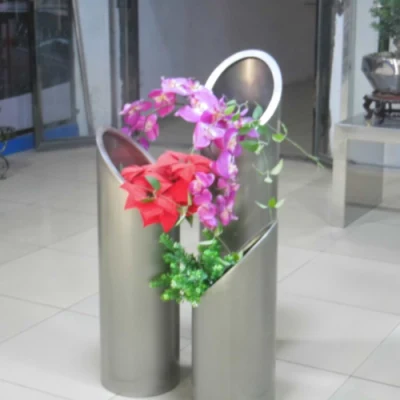 430 410 Pot. Fiore in acciaio inox rivestito in titanio