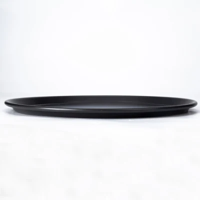 Vendita all&prime;ingrosso Bakeware nero rotondo ispessito non-Stick metallo acciaio al carbonio profondo Teglia per pizza per cottura a piastre
