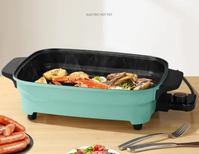 Padella elettrica rettangolare da 40 cm, grande capacità