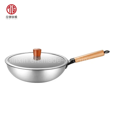 No Heavy Metal HARM antiaderente in acciaio al titanio Wok Pot