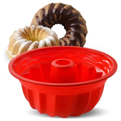 Utensili da cucina rotondi cavi in silicone da 9 pollici con mousse/chiffon/pudding senza avambraccio