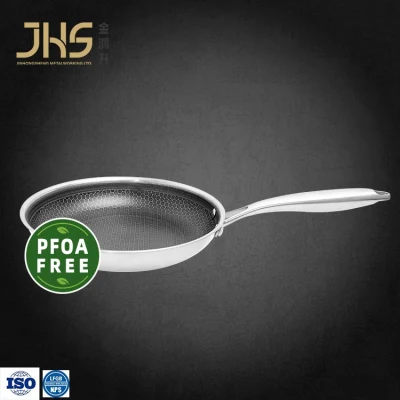 Pettine a nido d&prime;ape senza avambraccio in acciaio inox 26-30cm di qualità professionale rotondo Padella per friggere