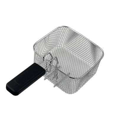 Friggitrice digitale domestica Hot Deep con custodia in acciaio inox con spazzola