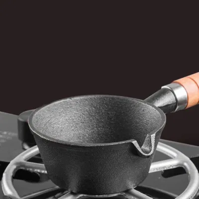 Piatto per la colazione da 11 cm, piccola coppa dell&prime;olio speciale per l&prime;olio caldo Mini Omelet in ghisa piccola padella per friggere padella per uso domestico non Pot. Avambraccio