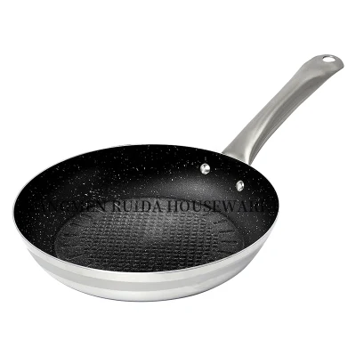 Piatto di dimensioni standard in acciaio inox Pan a induzione cucina Fry non-Stick Padella antiaderente
