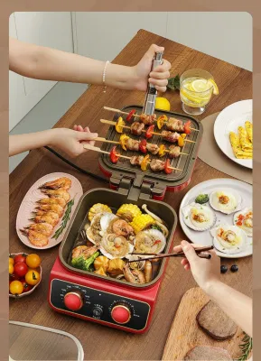 Controllo della temperatura rimovibile, griglia a superficie piana a immersione, recipiente da forno elettrico