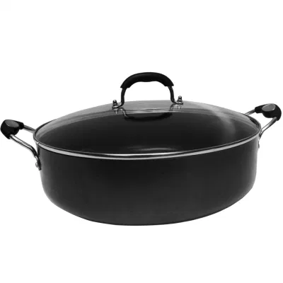 Fabbrica di utensili da cucina 36cm 40cm nonstick Fryer Pollo alluminio profondo Fry Recipiente con coperchio in vetro
