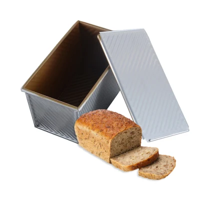 Toast in sandwich non scanalato in alluminio di varie misure Pullman Loaf Recipiente per il pane con coperchio