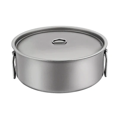 Famiglia Campeggio esterno durevole Pan di zuppa portatile in titanio puro