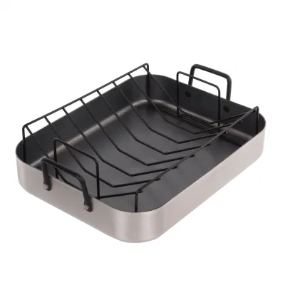 Casa cucina ovale Roaster Pan Carbon acciaio non Stick Turchia Padella con griglia da forno