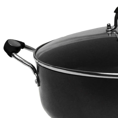 Fabbrica di utensili da cucina 36cm 40cm nonstick Fryer Pollo alluminio profondo Fry Recipiente con coperchio in vetro