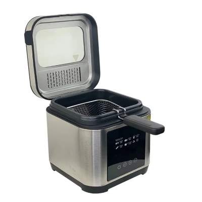 Friggitrice digitale ad aria profonda da 2,5 l con coperchio rimovibile e. Filtro