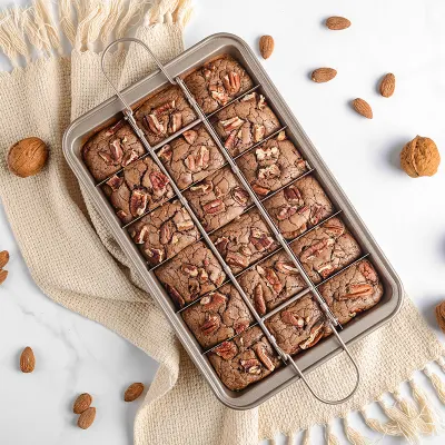 Set di utensili da forno addensati per stampo a torta non aderente quadrato Brownie Pan