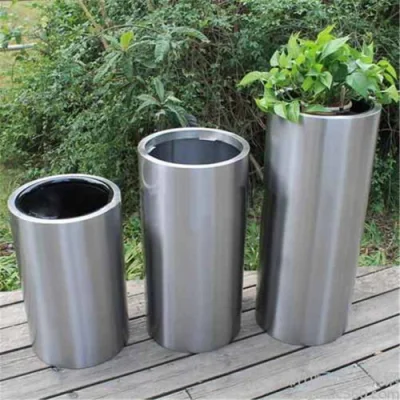 201 304 430 vaso in acciaio inox per fiori da 316L per decorazione Pavimento