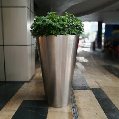Fornitore Metal Planter Silver Design misura personalizzata acciaio inox Fiore Pentola
