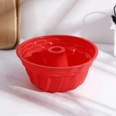 Utensili da cucina rotondi cavi in silicone da 9 pollici con mousse/chiffon/pudding senza avambraccio