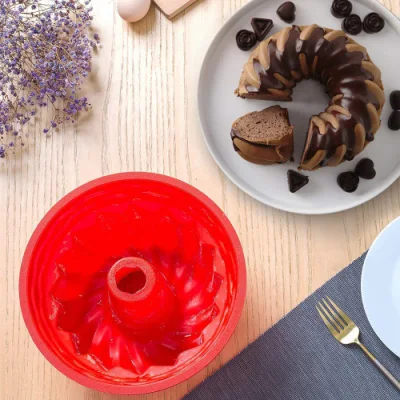 Utensili da cucina rotondi cavi in silicone da 9 pollici con mousse/chiffon/pudding senza avambraccio