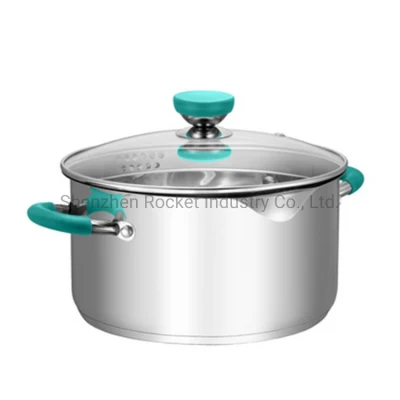 Set di utensili da cucina con manopola e manico in acciaio inox Fondo in acciaio