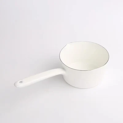 Home cucina smalto metallo antiaderente Salsa Pan smalto acciaio al carbonio Pentola cottura del latte Pot