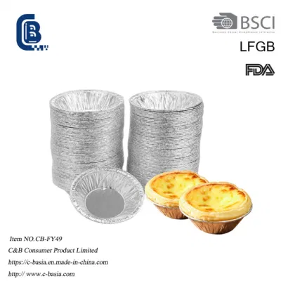 60 ml di alluminio monouso in lamina di mini stampo per torta, cupolcake da forno, muffa, pudding, torta di uova, panna di ramekin, 6