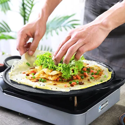 Torta da cucina con padella da cucina in ghisa da 12.5 pollici pre-stagionata Pizza Cast Iron Fry Pans