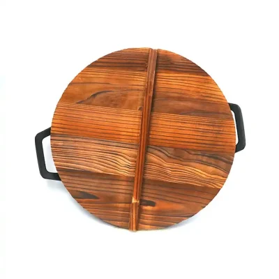 Scaldino in ghisa Big Wok Pan gas Burner Con coperchio in vetro della Cina