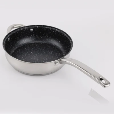 Padella in acciaio inox di buona qualità friggere, bollire e mescolare tutto in uno