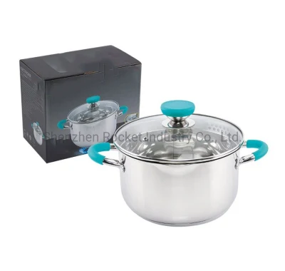 Set di utensili da cucina con manopola e manico in acciaio inox Fondo in acciaio