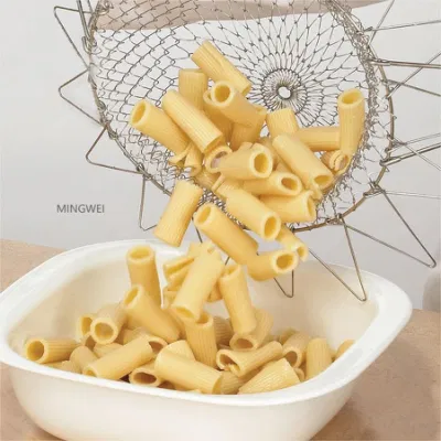 Mingwei acciaio inox 304 frittura pieghevole patata chips filtro olio Cestello robusto cestello di scarico dell&prime;acqua con manico