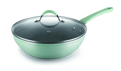 Padella per friggere antiaderente, padelle di omelette di omelette di padella di torta di granito non Stick, padella di biscotti di pietra dello chef, senza PFOA, compatibile con induzione