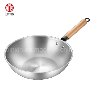 No Heavy Metal HARM antiaderente in acciaio al titanio Wok Pot